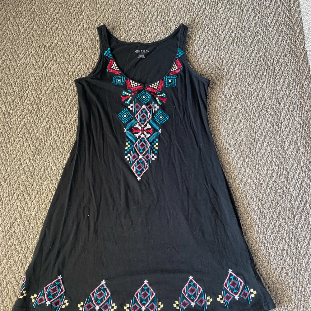 Black Aztec Roper Dress Size Medium